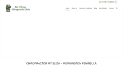 Desktop Screenshot of mtelizachiropractic.com.au