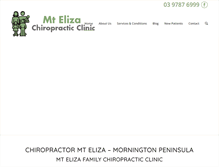 Tablet Screenshot of mtelizachiropractic.com.au